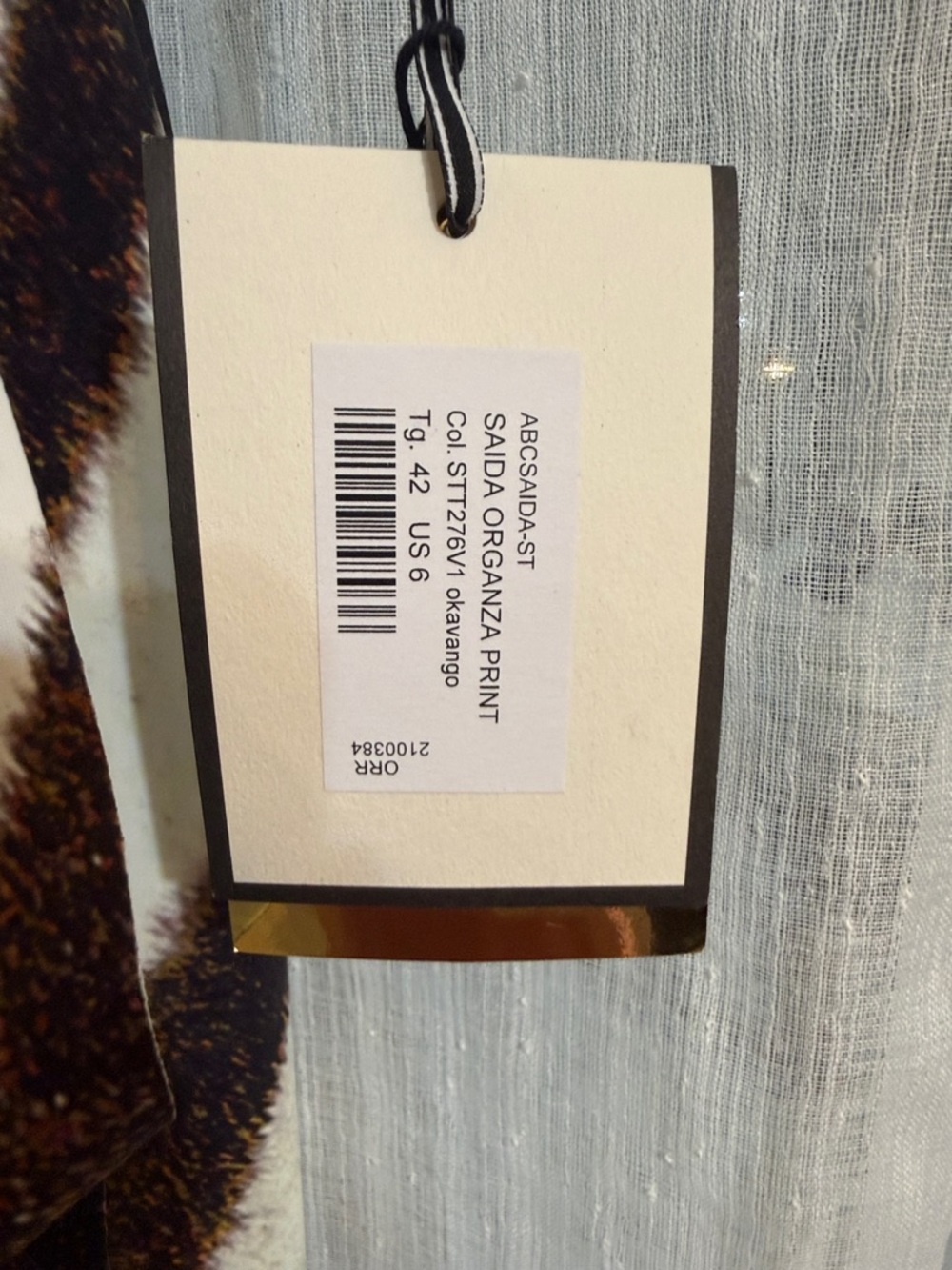 NWT Chiara Boni La Petite Robe Alithia Organza Sleeve Dress 6 Animal Print - Picture 3 of 7